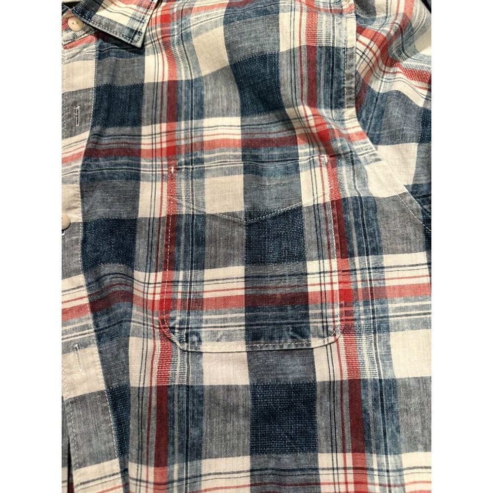 Tommy Bahama Men's Hazy Days Plaid Long Sleeves Shirt, Indigo, Size XXL - Picture 8 of 12